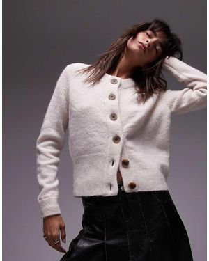 SELECTED Merino Wool Alpaca Blend Cardigan - White
