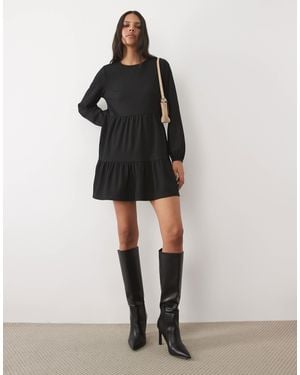 New Look Mini-kleid mit langen ärmeln - Schwarz