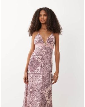 Wednesday's Girl Slip Cami Midaxi Dress - Pink