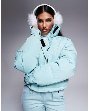 ASOS 4505 Ski & Snow 4505 Ski Boxy Fit Puffer Ski Jacket - Blue