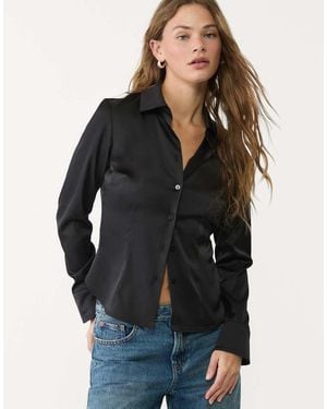 Stradivarius Camicia Aderente - Nero