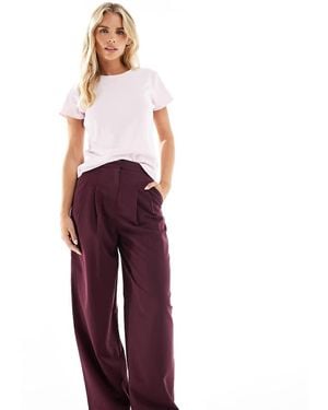 Miss Selfridge Tailo Wide Leg Trousers - Red