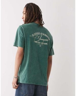 Champion T-Shirt Girocollo Con Grafica Sul Retro - Verde