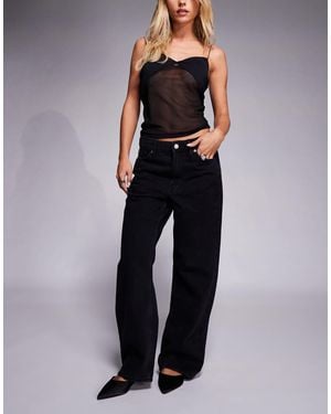River Island Relaxed Straight Jeans - Blue