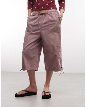 Collusion Leggings Capri Utilitarios-Neutro - Rojo