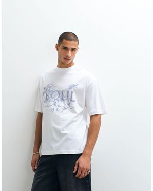 ASOS T-shirt oversize à imprimé graphique seoul - Blanc