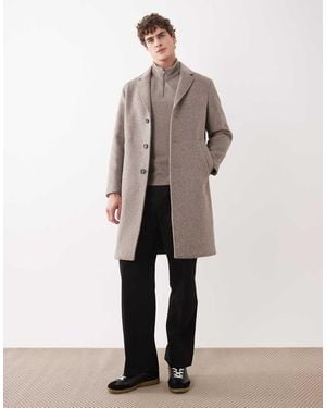 Mango Cotton Mix Tailored Coat - Natural