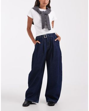 ASOS Barrel-Legjean Met Ceintuur - Blauw