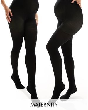Mama.licious Mamalicious maternity – 2er-set strumpfhosen - Schwarz