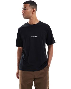 Jack & Jones Oversize T-shirt With Originals Embroidery - Black
