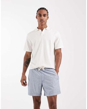 Hollister Cotton Linen Blend Pull On Shorts - White