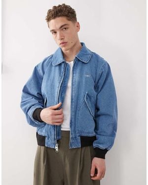 Obey Denim Bomber Jacket - Blue