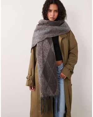 Cotton On Luxe Tassel Scarf - Brown