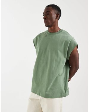 ASOS Débardeur oversize en tissu épais à mancherons - Vert