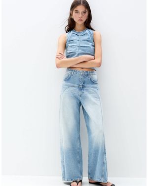 Pull&Bear Jean super baggy - moyen - Bleu