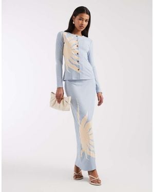 Never Fully Dressed Dorris Ribbed Maxi Skirt - White