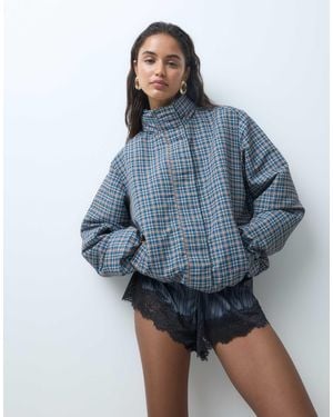 Threadbare – karierte regenjacke - Blau