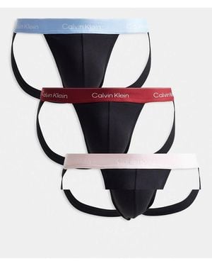 Calvin Klein Icon Cotton Stretch 3 Pack Jock Straps - Multicolour