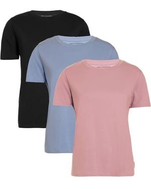 French Connection 3 Pack Cotton Crew Neck T-Shirts - Pink