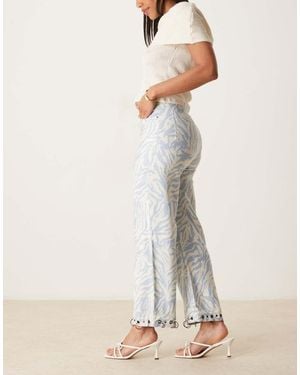Ghospell Trousers With Contrast Detail - White