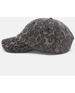 Pull&Bear Leopard Print Cap - Grey