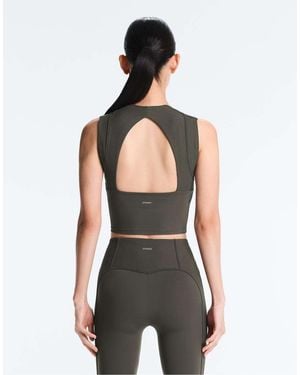 Oysho Sleeveless Rib Comfortlux Tank Top - Green