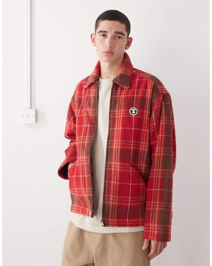Aape By A Bathing Ape Aape By A Bathing Ape Padded Flannel Shirt Jacket - Red