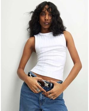 River Island Ribbed Tank Top Multipack - White