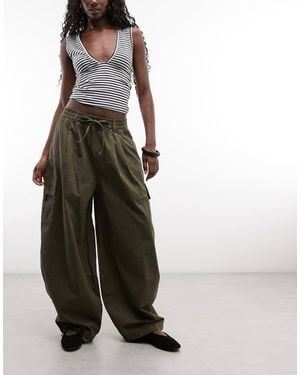 Collusion Pantaloni Cargo Baggy Utility Con Tasche - Verde
