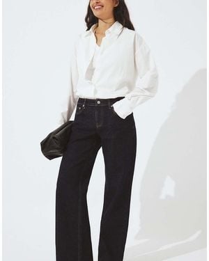 NA-KD Lane Low Waist Jeans - White
