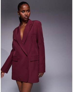Kaiia Exclusive Structu Oversized Blazer Dress - Purple