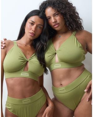 RIEN STUDIO Fuller Bust Maya Bralet - Green