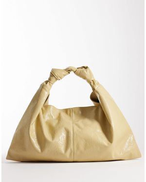 ASOS Textured Slouchy Jumbo Tote - Metallic