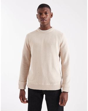 Only & Sons Pull en maille chenille ras - Neutre