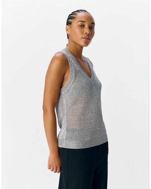 Object – oberteil aus strickstoff - Grau