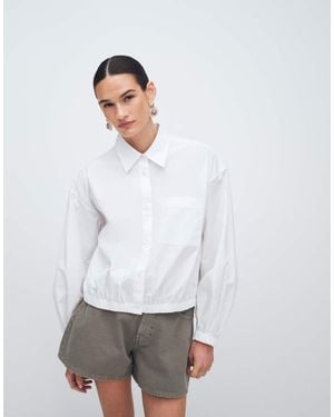 ARKET Camicia Bianca Con Fondo A Palloncino - Bianco
