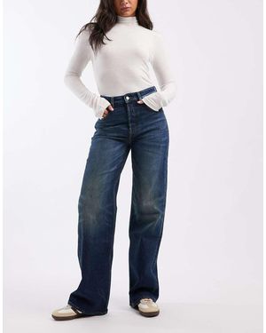 Tommy Hilfiger Mia Mid Rise Relaxed Straight Jeans - Blue