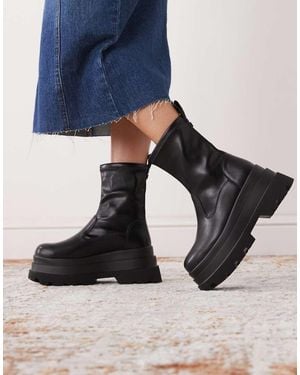 Buffalo Botas Negras Estilo Calcetín Jupiter De - Azul