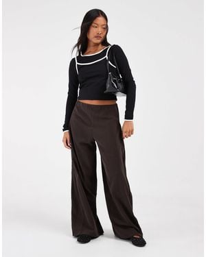 Only Petite Wide Leg Pants - Black