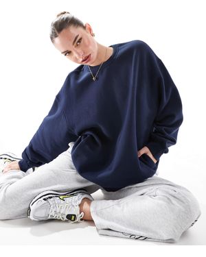Bershka Oversized Sweatshirt - Blue