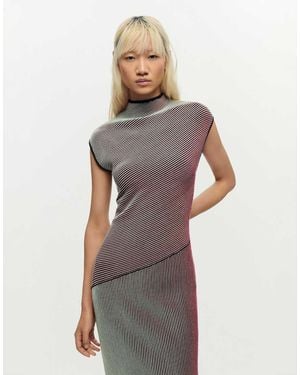Desigual Knitted Strappy Dress - Grey