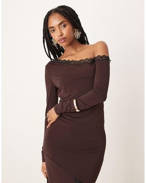 Forever New Lace Detail Top - Purple
