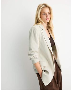 Stradivarius Basic Rustic Blazer - Natural