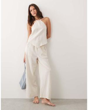 esmé studios Esmee Tie Front Beach Trousers - Natural