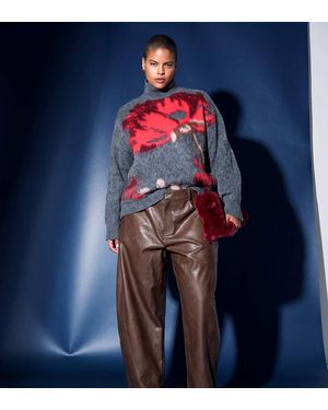 ASOS Curve Barrelbroek Van Imitatieleer - Blauw