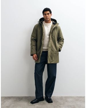 SELECTED Primaloft Waterproof Long Parka Jacket - Green
