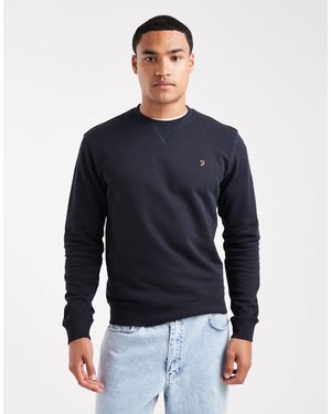 Farah Tim New Crew Neck Jumper - Blue