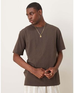 Mango T-Shirt Vestibilità Classica - Marrone