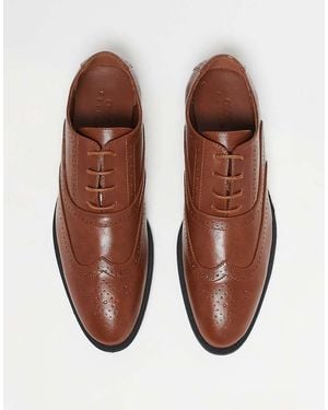 ASOS Lace Up Brogue Shoes - Black