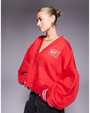 Nike Phoenix Fleece Classic Cardigan - Red